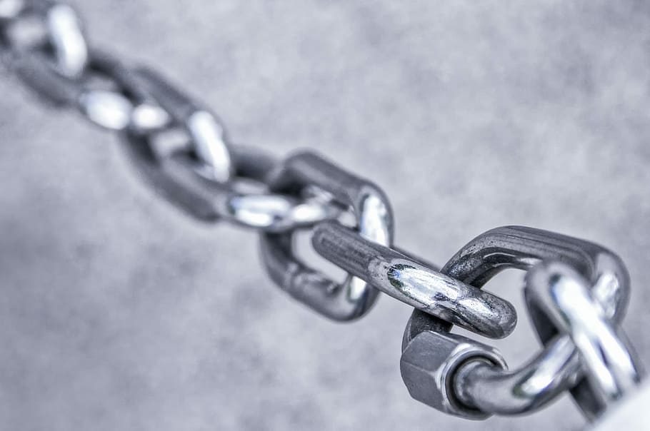 closeup, chain, stainless steel, metal, iron, links of the chain, metal chain, connected, connection, members