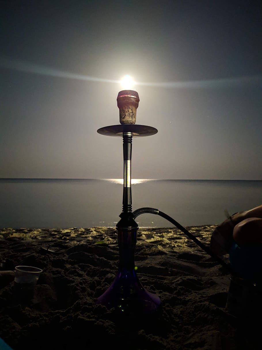 moon, tobacco, birth, taste, beach, sea, night, delay, balance, sand