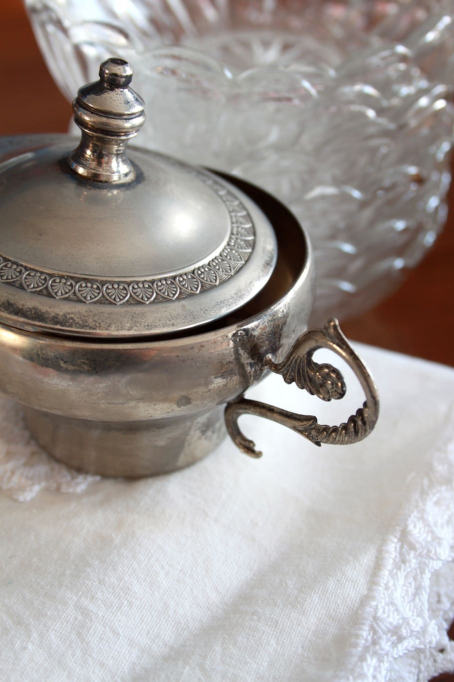 sugar bowl, silver, tableware, pizzo, ancient, vintage, antiquity, kitchen, table, steel
