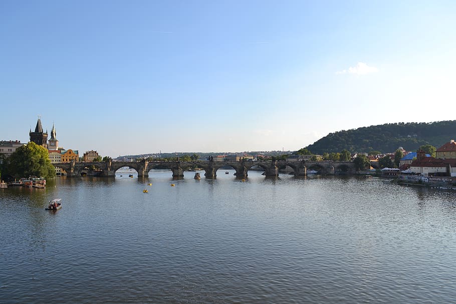 Puente de Carlos, Puente, Praga, República Checa, Moldavia, estructura construida, agua, arquitectura, conexión, puente - estructura hecha por el hombre