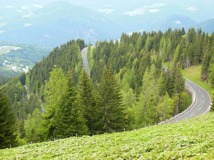 roßfeld, estrada alpina alta, berchtesgaden, baviera, montanhas, estrada com pedágio, vista de berchtesgaden, alta baviera, montanha, natureza