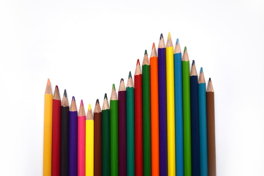 assorted-color, colored, pencil, set, inline, colored pencils, back to school, pencils, rainbow, art