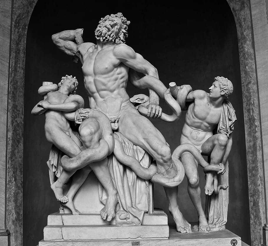 grupo, estatua de los hombres, escultura, italia, estatua, italiano, monumento, mármol, roma, famoso