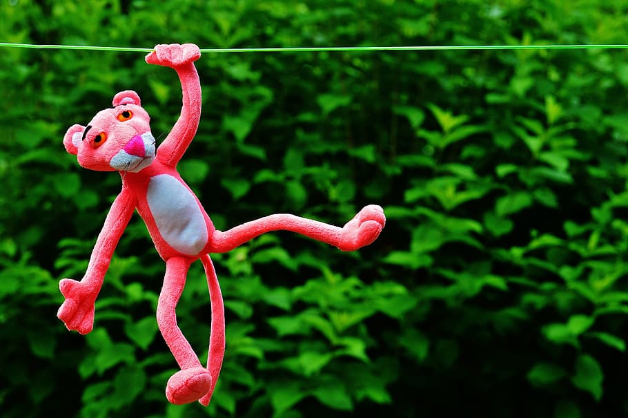 hang out, soft toy, the pink panther, toys, fun, funny, play, stuffed animal, children, figure