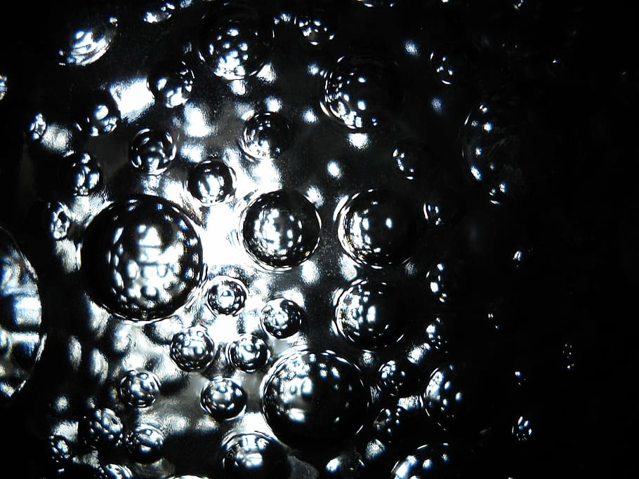 bubbles, space, spheres, molecules, close-up, full frame, bubble, water, drop, backgrounds
