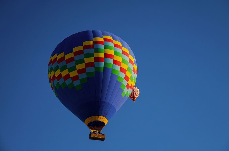 cappadocia, turkey, central anatolia, goreme, tourism, sky, hot air balloon, blue, multi colored, flying