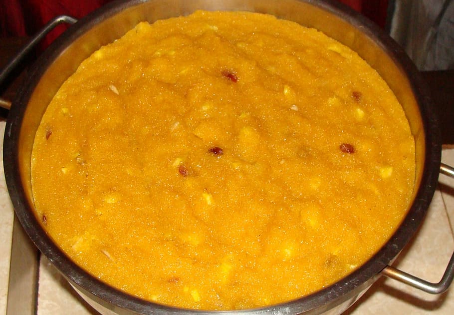 halwa, food, pot, cooking, sweet dish, cuisine, india, food and drink, freshness, close-up