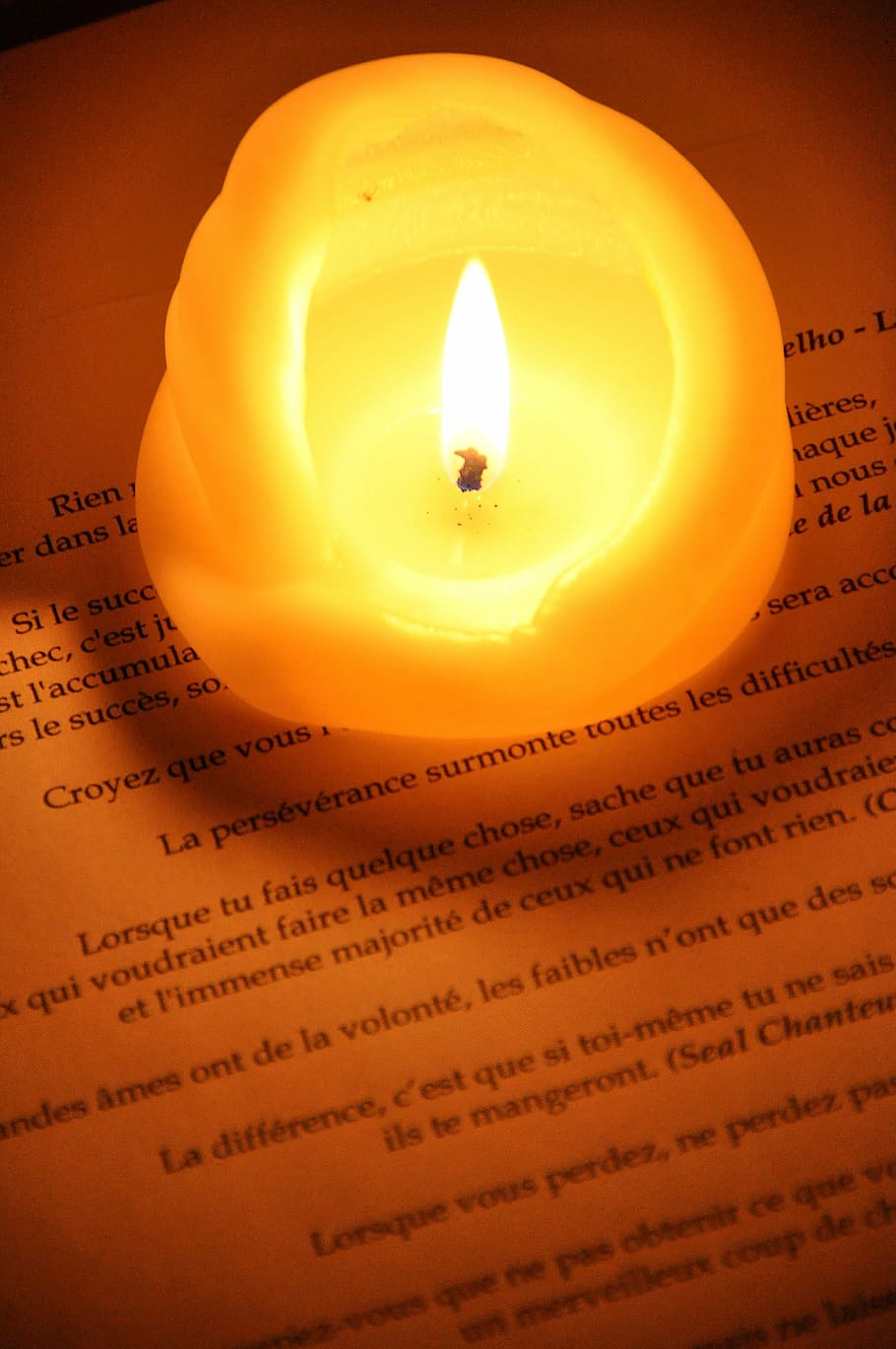 candle, glow, flame, writing, text, word, read, spiritual, proverb, saying
