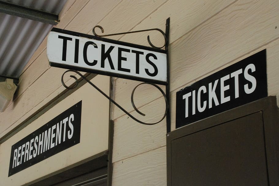 white, black, ticket signage, Tickets, Booth, Sign, Admission, festival, pay, entrance