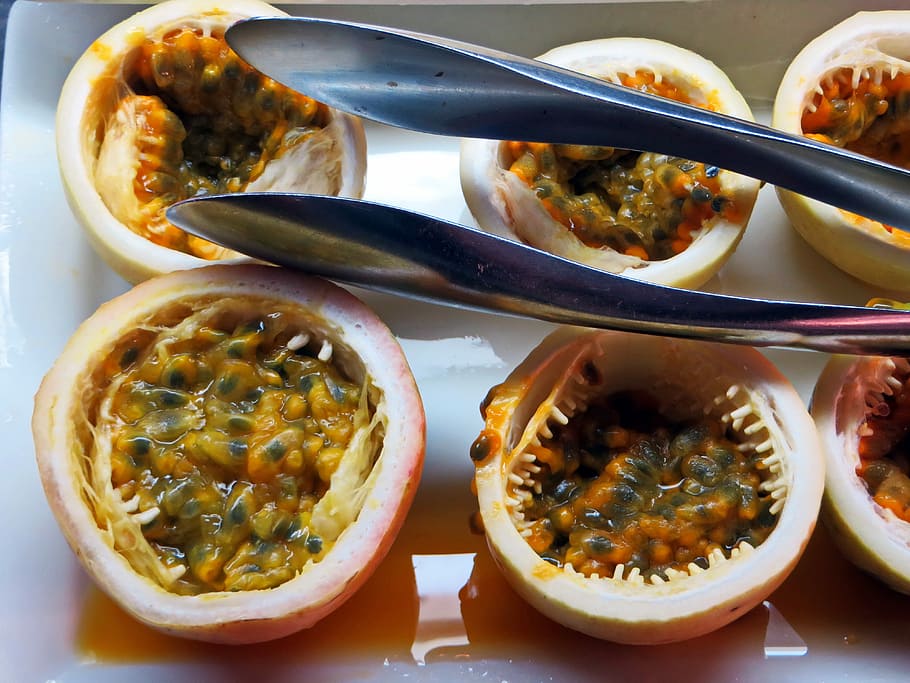 Passion Fruit, Exotic, Fruits, fruit, exotic fruits, food, food and drink, ready-to-eat, close-up, indoors