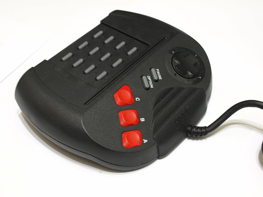 atari, jaguar, controller, technology, gaming, old, console, device, hardware, videogame