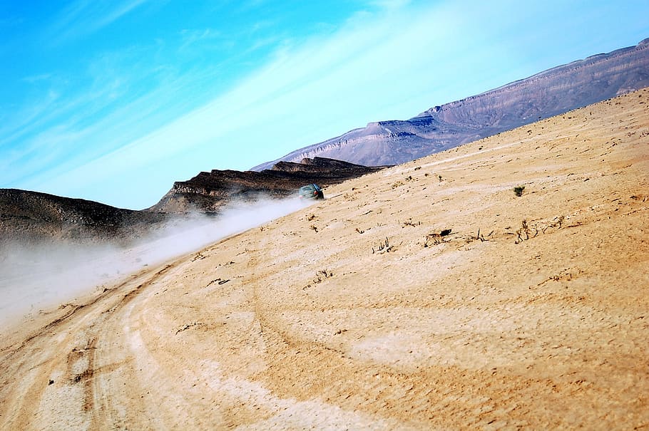car, drifting, Morocco, Africa, Desert, Sand, marroc, soledad, peaceful, landscape