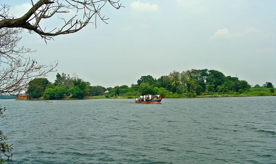 krishna river, boat, island, bagalkot, karnataka, india, asia, thailand, nautical Vessel, nature