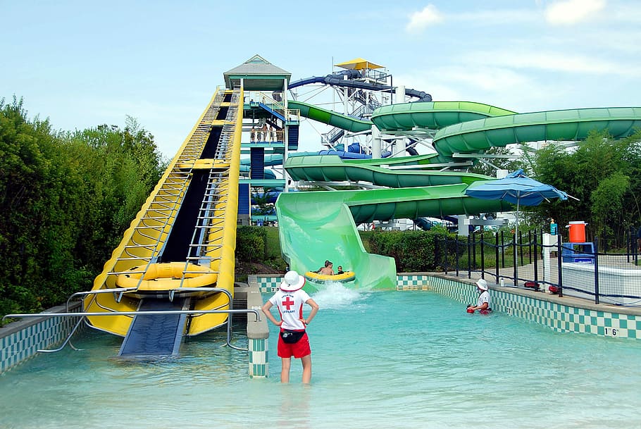 Taman Air, Taman Bertema, People, Water, park, theme, scene, summer, wet, splash