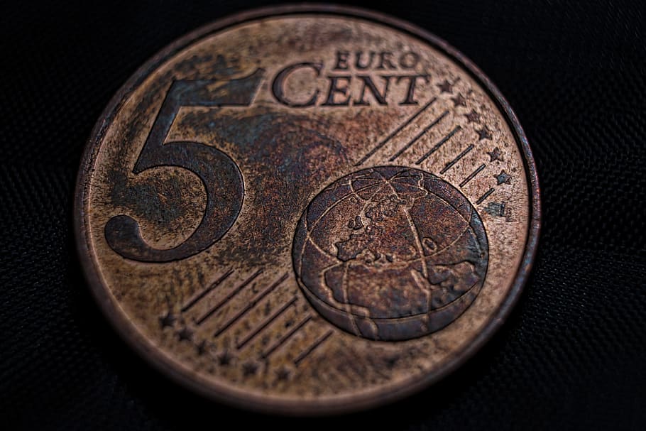 Euro, Cent, Money, Coins, Save, Specie, euro, cent, currency, metal, macro
