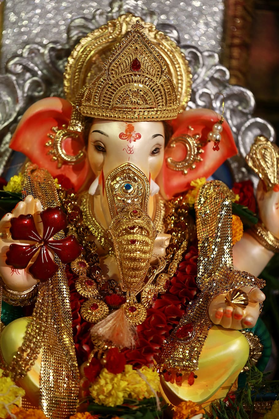 Tuhan figur Ganesha, Ganesha, Ganapati, Dewa Hindu, Dewa, representasi manusia, seni dan kerajinan, representasi, close-up, untuk dijual