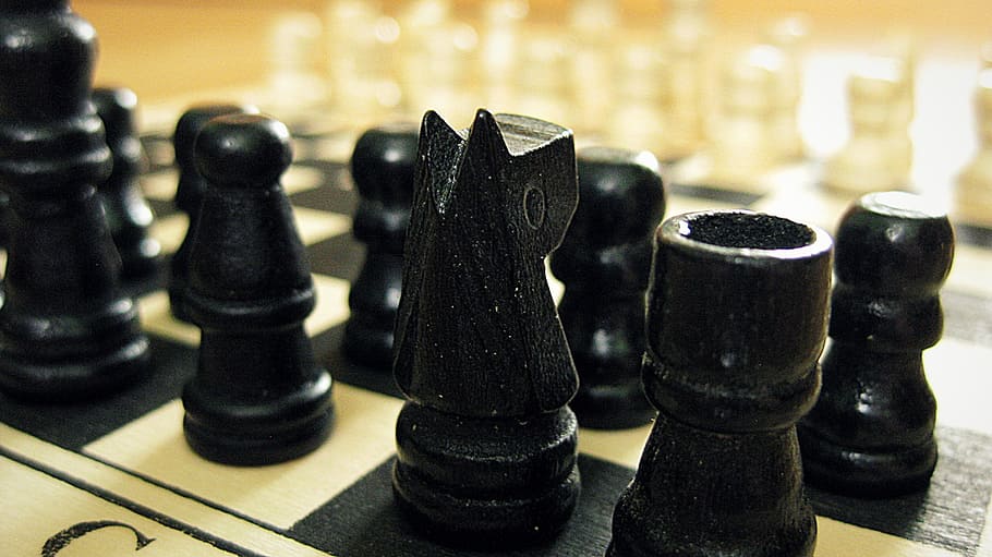 黒, 木製, チェス, セット, ゲーム, 戦略, インテリジェンス, 白, チェス盤, チャレンジ