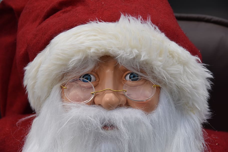 papá noel, buen hombre de navidad, barba blanca, gafas de sol, bigote blanco, invierno, navidad, nieve, diciembre, ropa de abrigo
