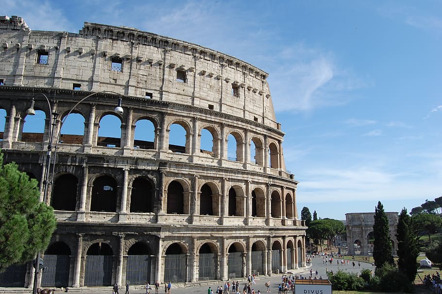 coliseum, roma, colosseum, rom, arsitektur, italia, eropa, perjalanan, tengara, bangunan