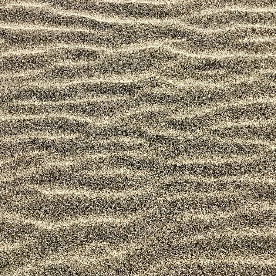 pasir coklat, pasir, pantai, pola, gelombang, tekstur, abstrak, berpasir, bingkai penuh, latar belakang