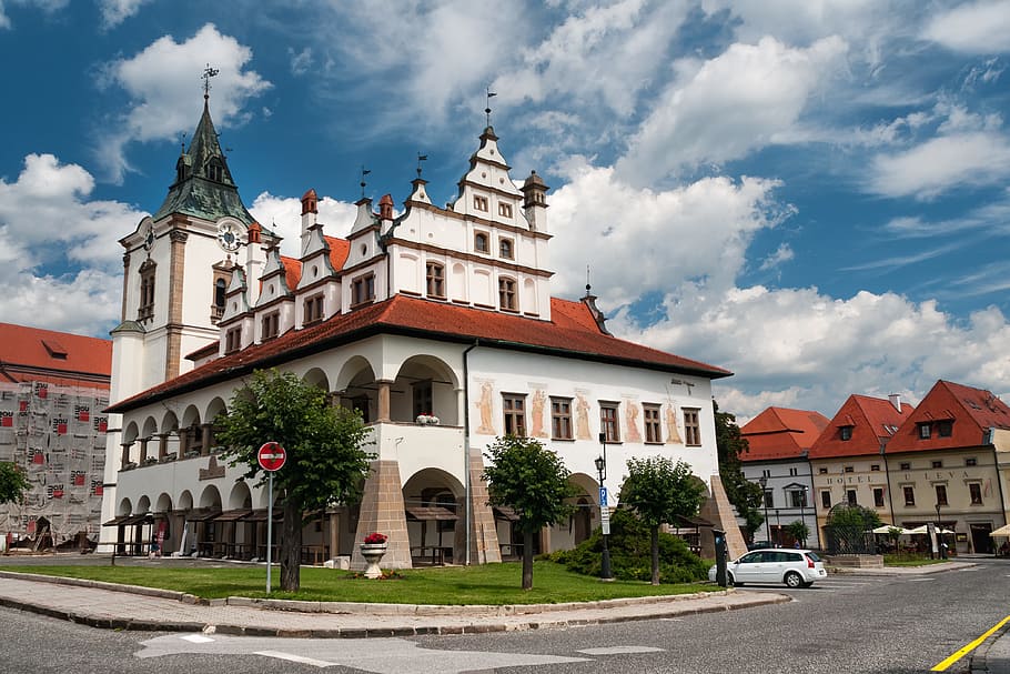 Levoča, Historically, City, Slovakia, old town, sky, clouds, blue, cloud - sky, building exterior