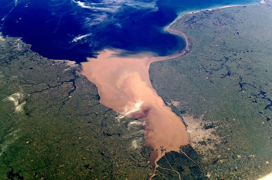 aerial, view, Satellite Photo, Aerial View, satellite image, buenos aires, buenos ayres, argentina, río de la plata, landmass