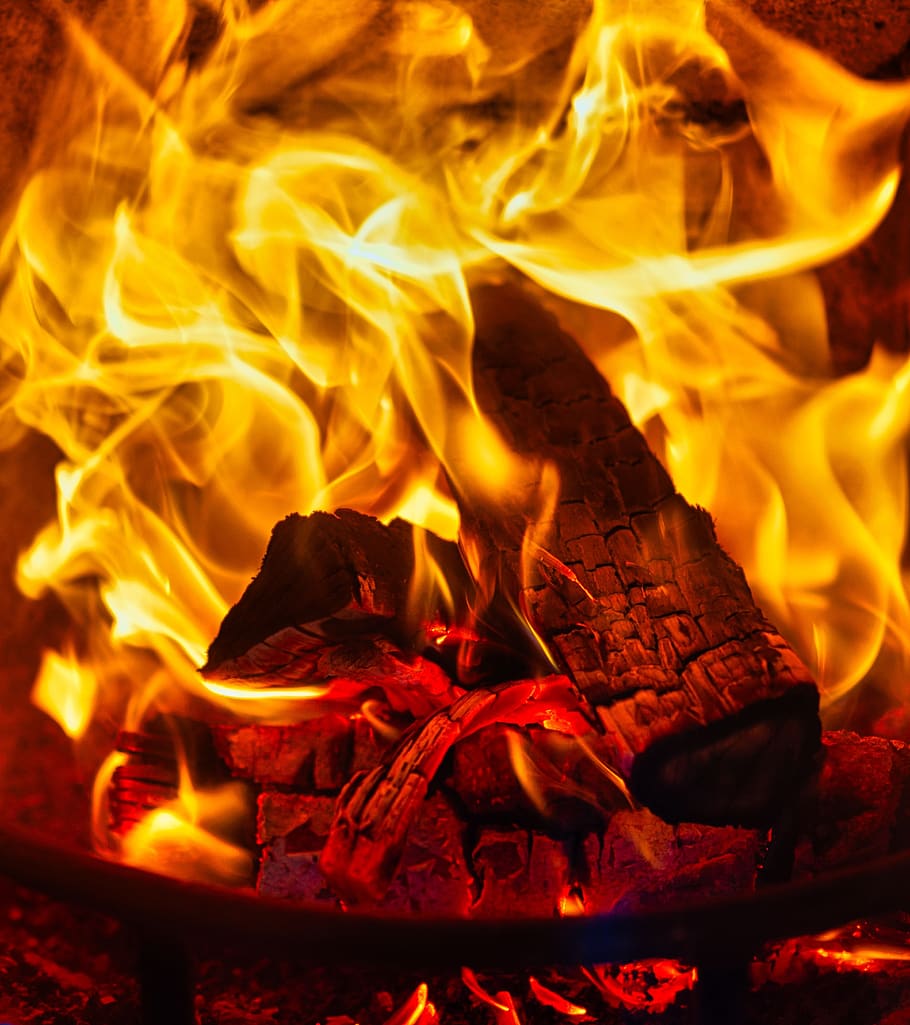 fireplace, fire, open fire, heat, burn, hot, flame, wood, firewood, cozy