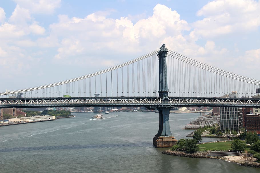 benjamin franklin bridge, nyc, america, us, manhattan, metropolitan, cityscape, urban, travel, new york city