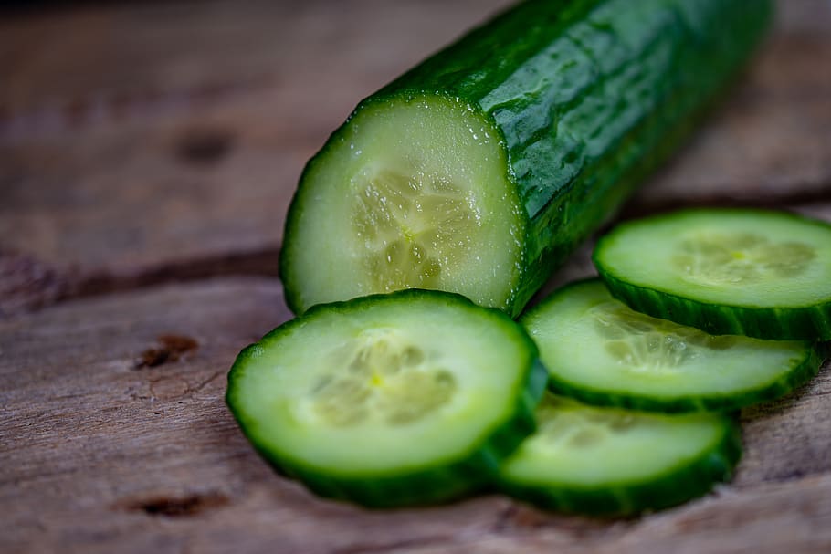 cucumber, cucumber slice, cutting board, wood, sandwich, vegetables, green, eat, food, healthy