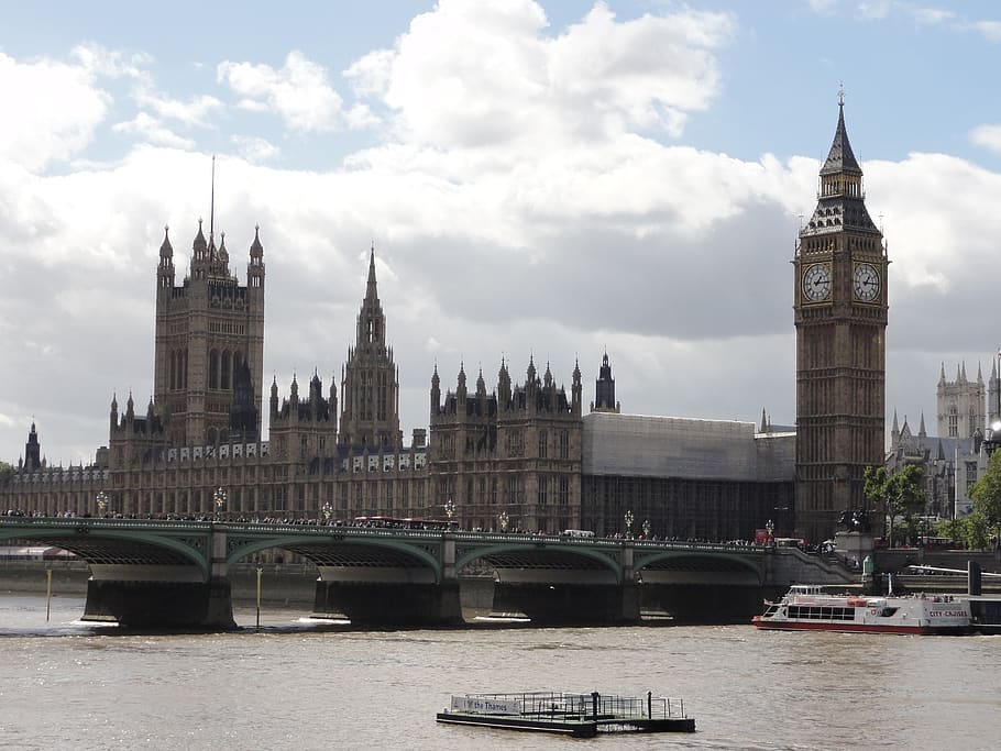big ben, london, england, uk, palace of westminster, houses of parliament, architecture, built structure, building exterior, water