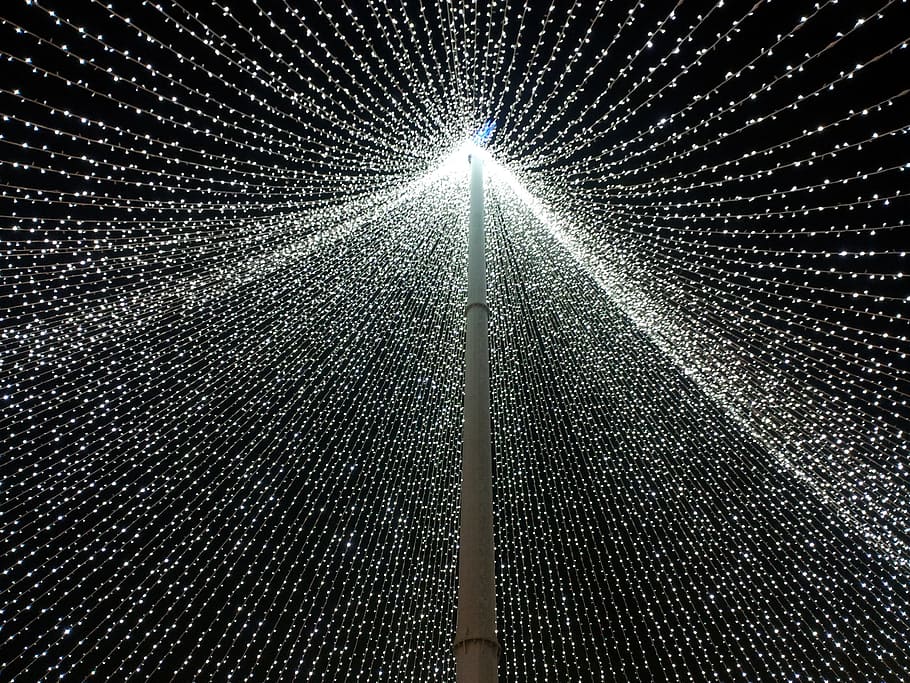 white, canopy tent, night time, timisoara, christmas, lights, city, night, backgrounds, abstract