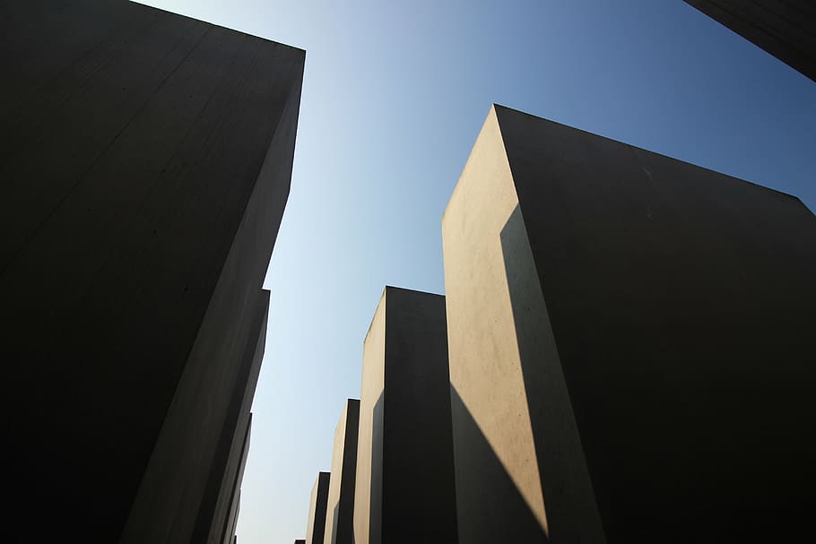 holocaust memorial, germany, concrete, memorial, jews, victims, 2 711 stelae, berlin, buro happold, peter eisenman