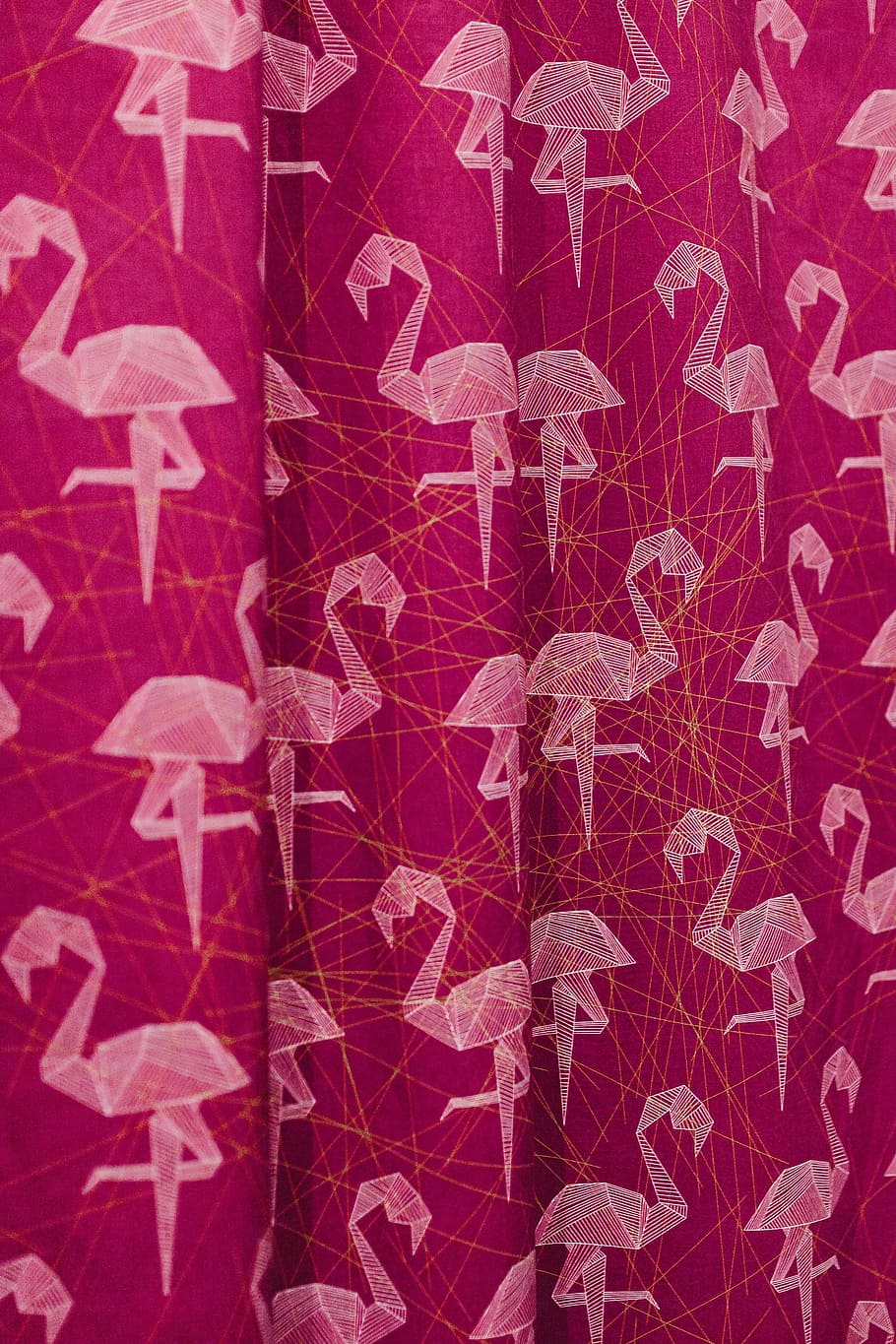 tecido flamingo rosa, flamingo rosa, tecido, rosa, material, flamingo, planos de fundo, padrão, vermelho, resumo
