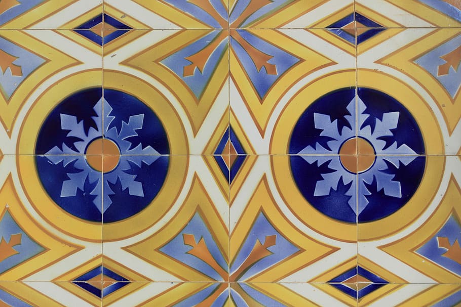 Portugal, Tiles, Ceramic, Wall, Covering, regular, pattern, architecture, ornate, blue