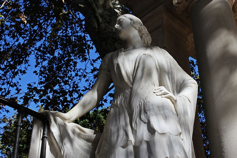 Mujer, Pensamiento, Escultura, Monumento, mujer pensando, mármol, estatua, piedra, escultura de piedra, figura