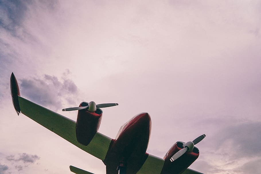 airplane, travel, trip, clouds, sky, air vehicle, mode of transportation, transportation, nature, day