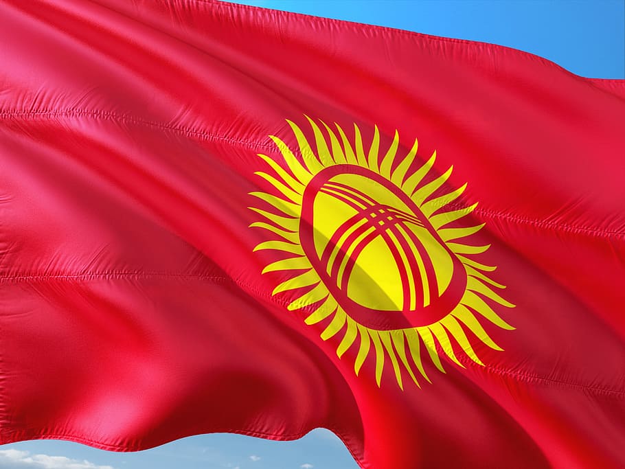 international, flag, kyrgyzstan, central asia, the internal state, red, chinese new year, celebration, close-up, event