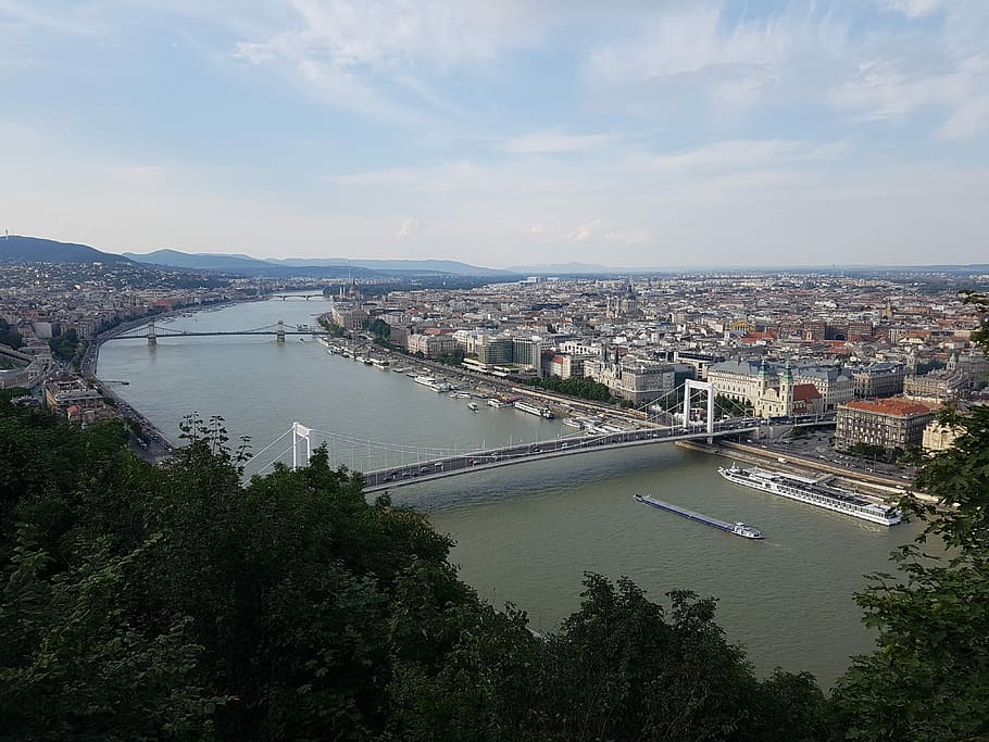 Budapest, Panorama, City, City View, Hungary, panorama, city panorama, outlook, danube, danube bridge, view