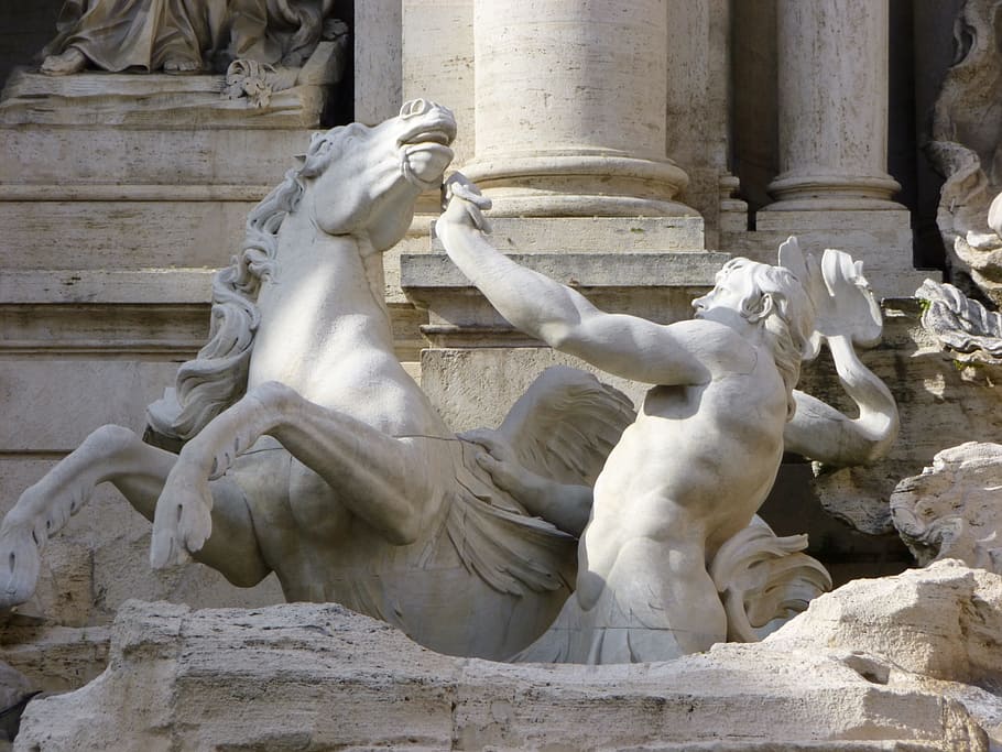 hercules statue, bernini, rome, italy, statue, travel, sightseeing, roma, fontana di trevi, art and craft
