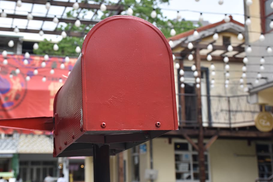 architecture, travel, urban, postbox, red, vintage, retro, letterbox, old, mail