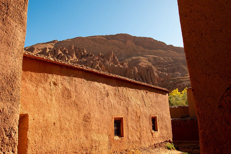 morocco, kasbah, mountains, house, buildings, building, clay, africa, berber, marocco