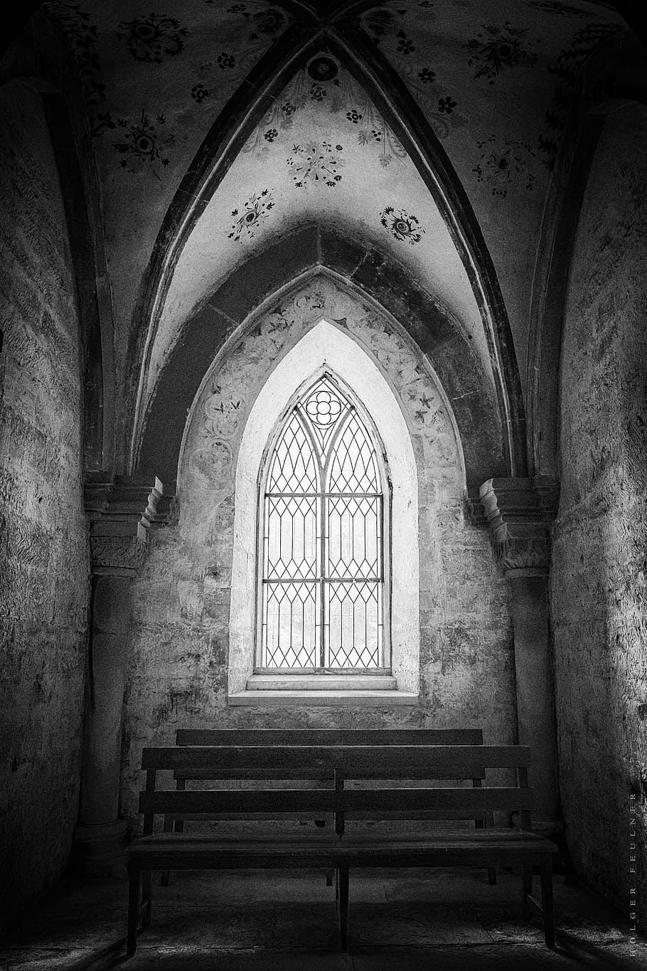 grayscale photo, bench chair, black and white, church, architecture, black white, building, germany, house of worship, alongside ship
