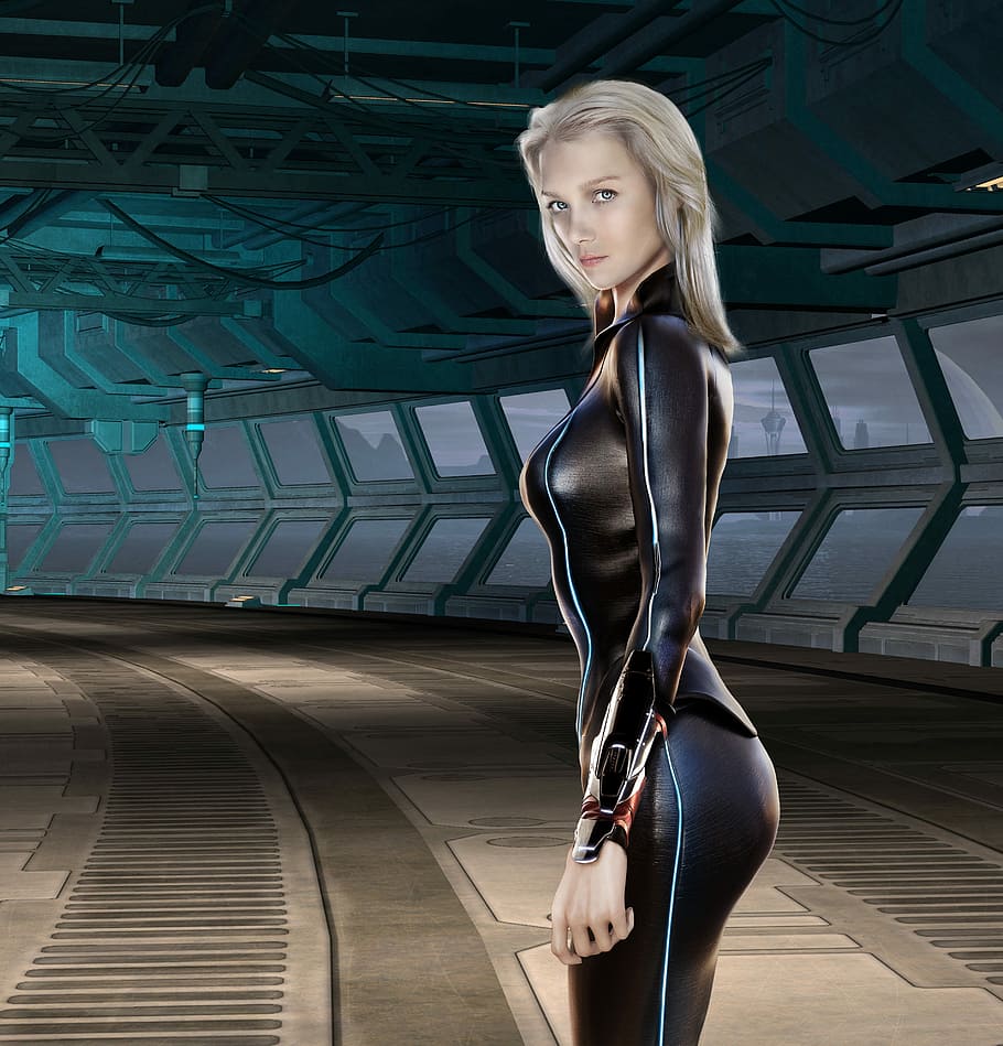 female, game character 3, 3d, wallpaper, woman, style, beautiful, space, glamour, hero