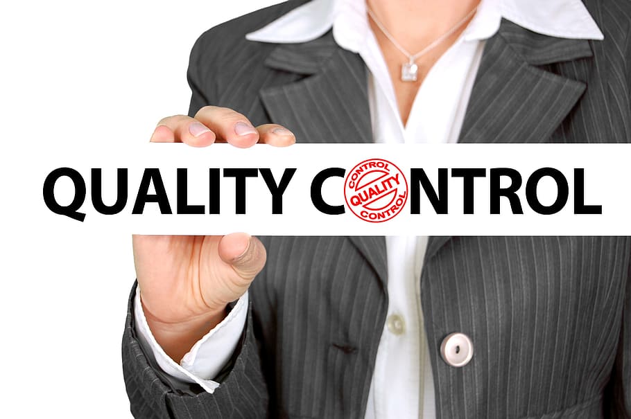kontrol kualitas, pengusaha wanita, presentasi, setelan, tangan, tetap, kontrol, elemen kontrol, sertifikasi, cek