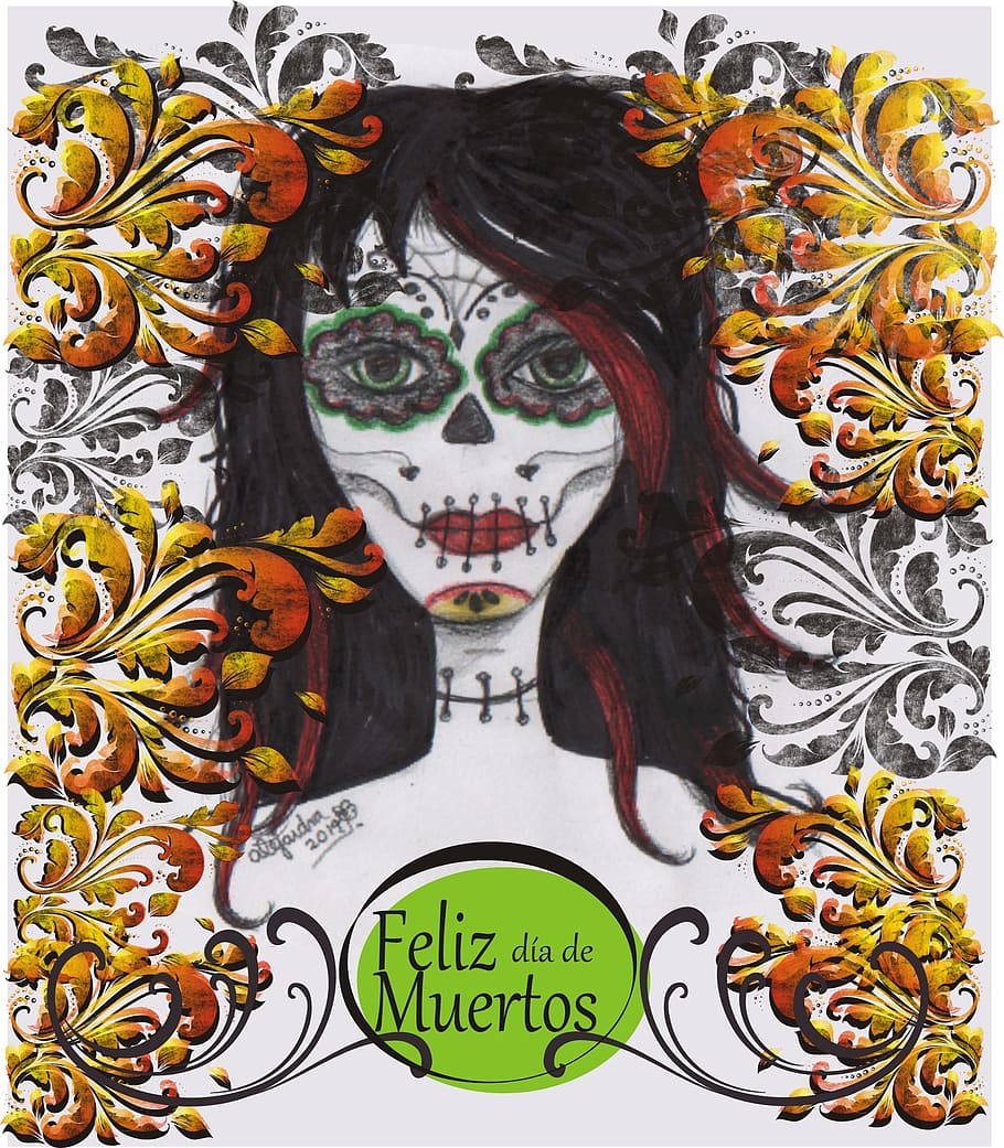 dia de los muertos, mexico, catrina, fiestas populares, ilustracion, dibujo,  color, mujeres, creatividad, representación | Pxfuel