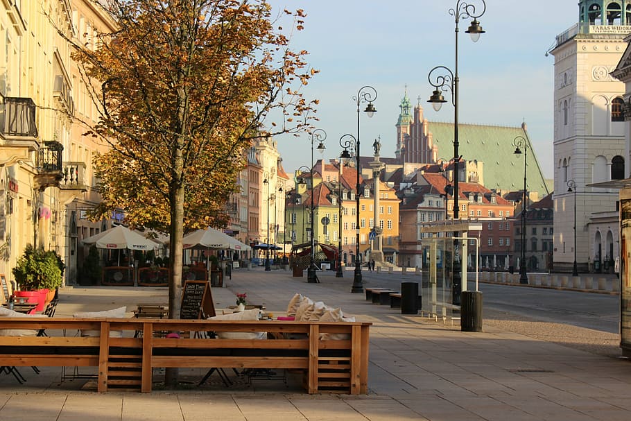 Varsovia, viejo, ciudad, Polonia, viajes, arquitectura, Europa, edificio, capital, turismo