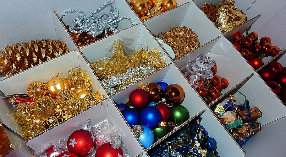 advento, enfeites de árvore, coloridos, christbaumkugeln, enfeites de natal, bola, natal, bolas de natal, decorações de natal, comida e bebida