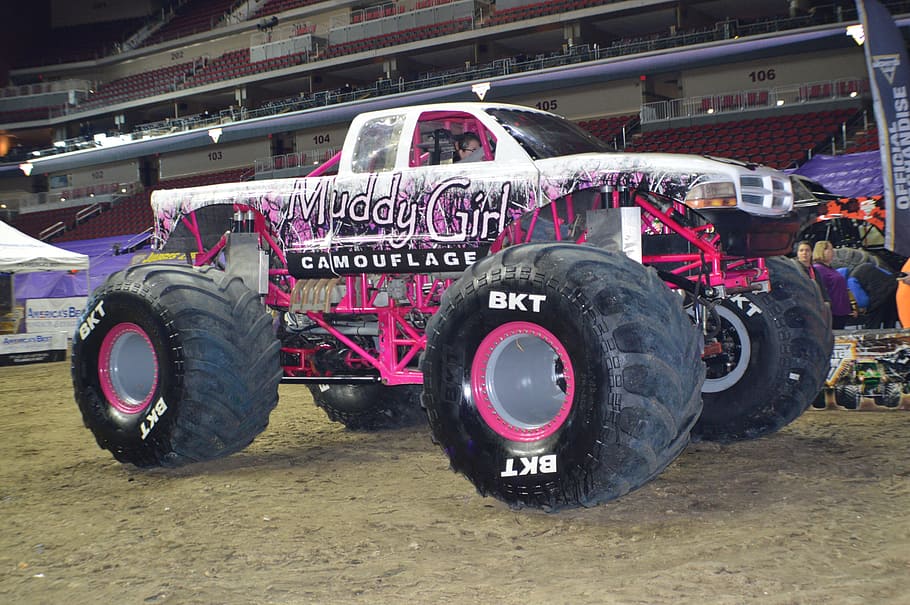 Monster Truck, Monster Jam, Motorsports, muddy girl, maddie breaud, transportation, tire, wheel, land vehicle, sports race