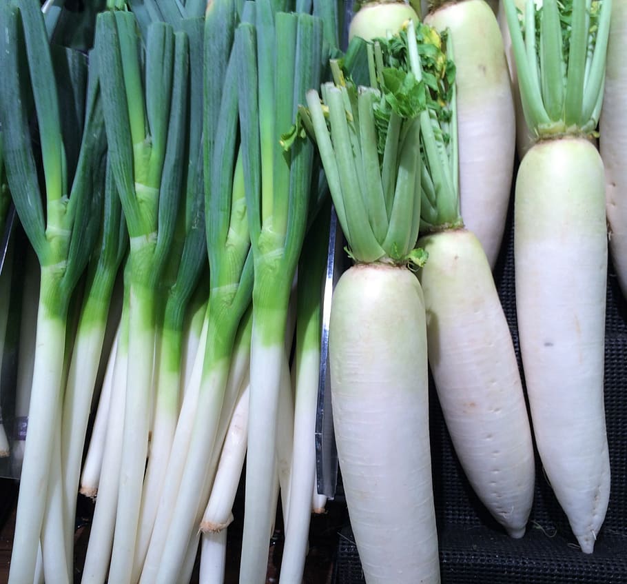 cebola verde, rabanete, legumes, seiyu ltd, vida, supermercado, frutas e legumes, departamento, heisei-cho, yokosuka