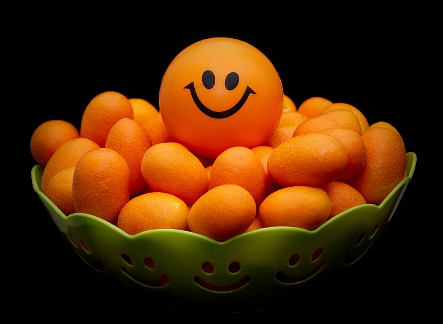 laranja, alegria, sorridente, feliz, sorriso, emoções, engraçado, sol, emoticons, kumquat